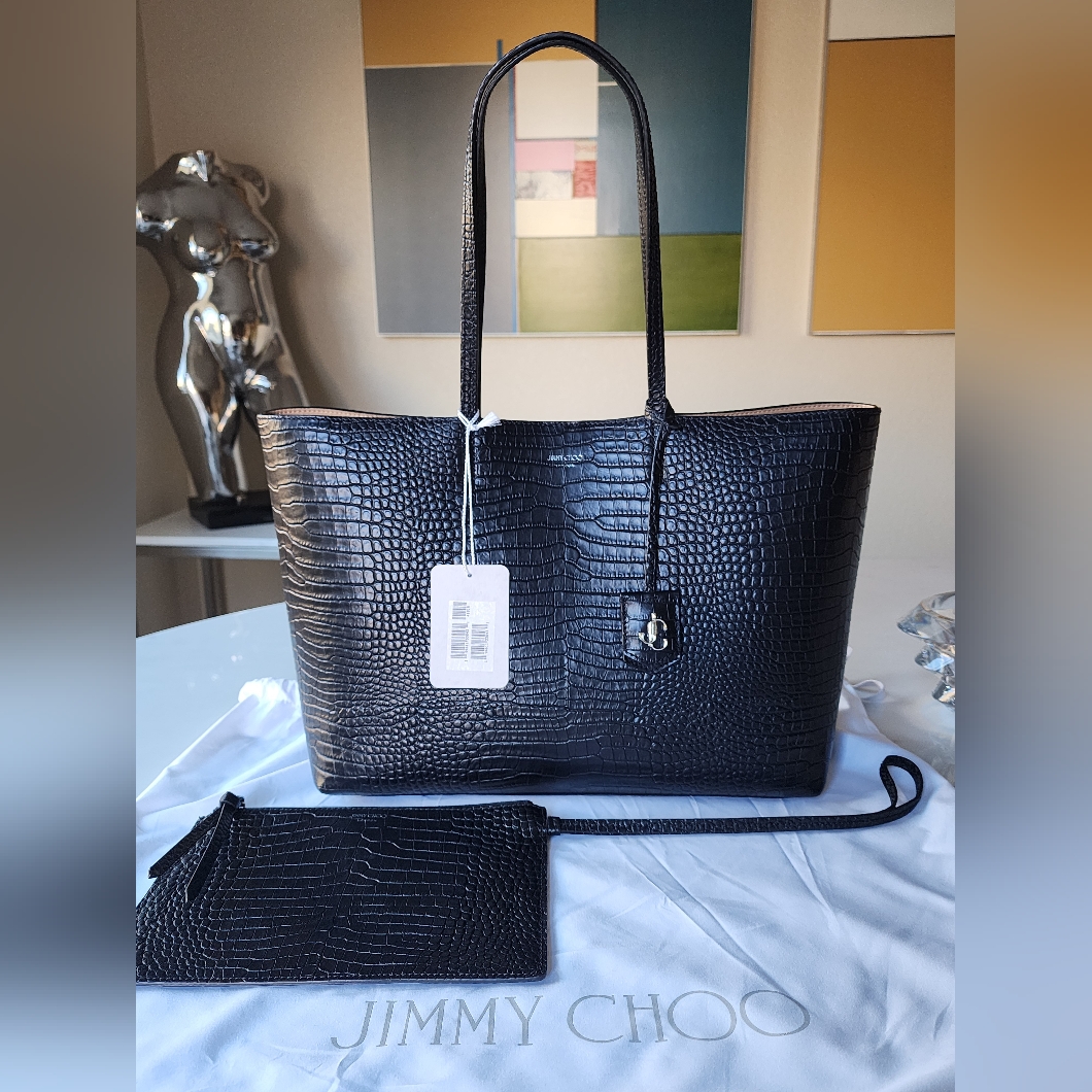 Jimmy Choo Crocodile Black Leather Jimmy Choo Crocodile Black Leather